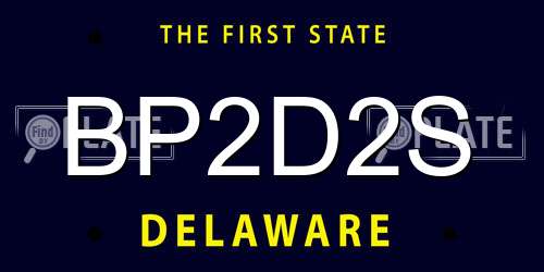 BP2D2S Delaware License Plate