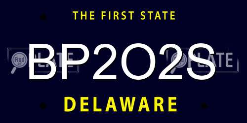 BP2O2S Delaware License Plate