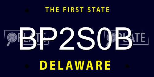 BP2S0B Delaware License Plate