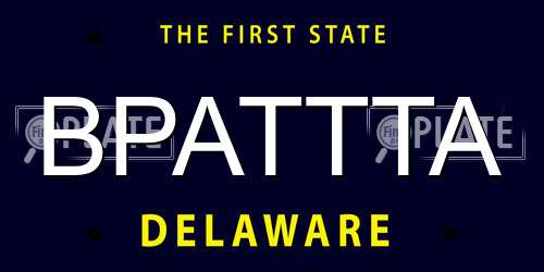 BPATTTA Delaware License Plate