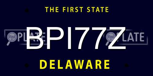 BPI77Z Delaware License Plate
