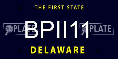 BPII11 Delaware License Plate