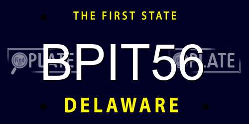 BPIT56 Delaware License Plate
