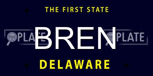 BREN Delaware License Plate