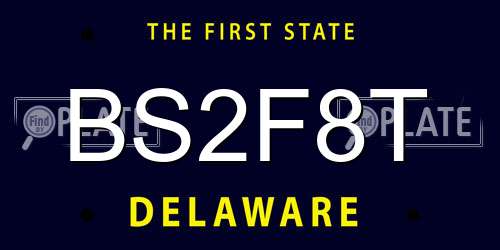 BS2F8T Delaware License Plate