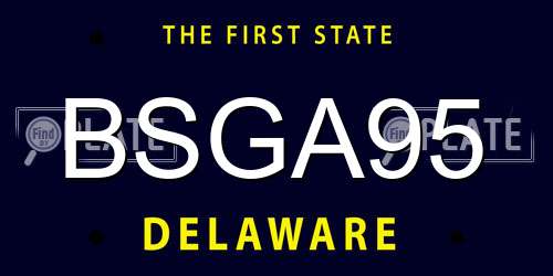 BSGA95 Delaware License Plate