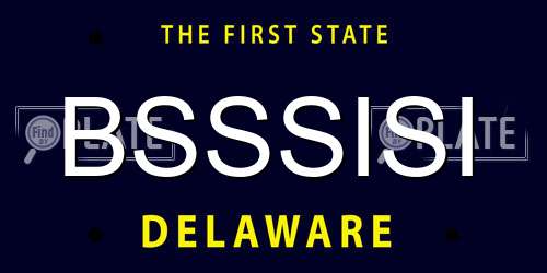BSSSISI Delaware License Plate