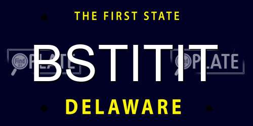 BSTITIT Delaware License Plate