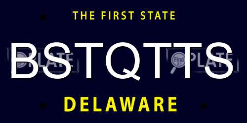 BSTQTTS Delaware License Plate