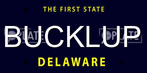 BUCKLUP Delaware License Plate