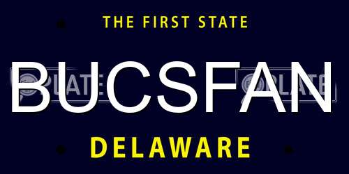 BUCSFAN Delaware License Plate