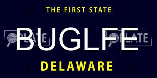BUGLFE Delaware License Plate