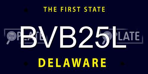BVB25L Delaware License Plate