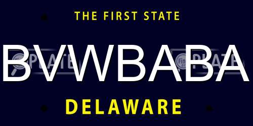 BVWBABA Delaware License Plate