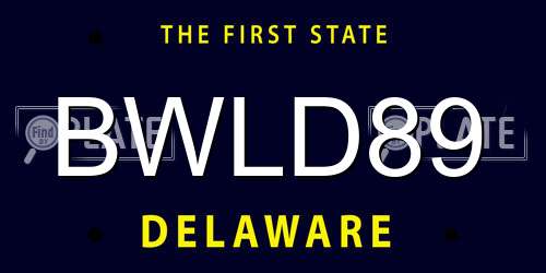 BWLD89 Delaware License Plate