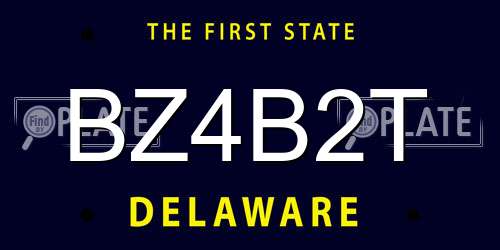BZ4B2T Delaware License Plate
