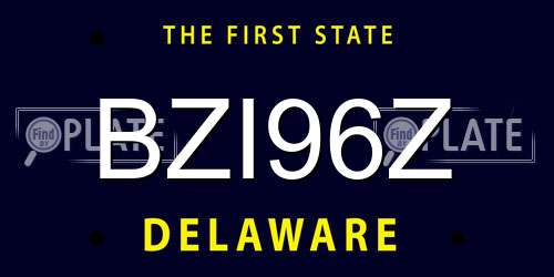 BZI96Z Delaware License Plate