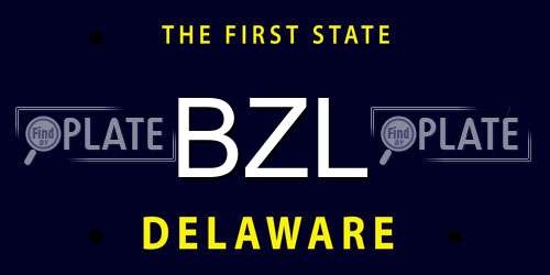 BZL Delaware License Plate