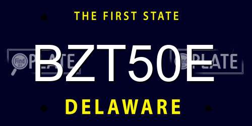 BZT50E Delaware License Plate