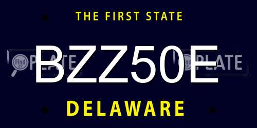 BZZ50E Delaware License Plate