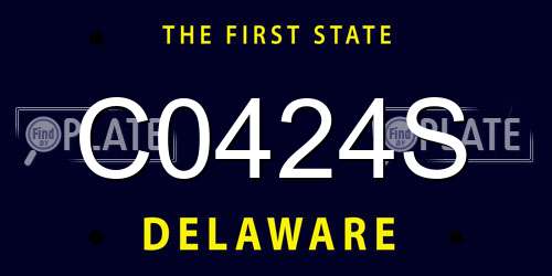 C0424S Delaware License Plate