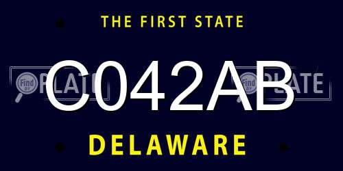 C042AB Delaware License Plate