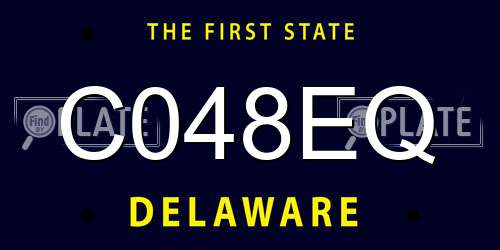C048EQ Delaware License Plate