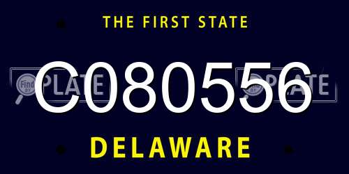 C080556 Delaware License Plate