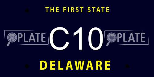 C10 Delaware License Plate