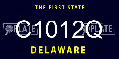 C1012Q Delaware License Plate