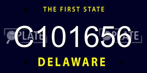 C101656 Delaware License Plate