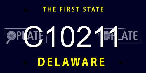 C10211 Delaware License Plate