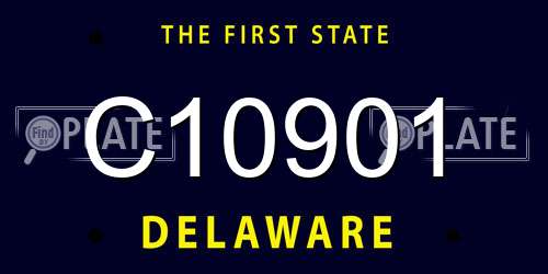 C10901 Delaware License Plate