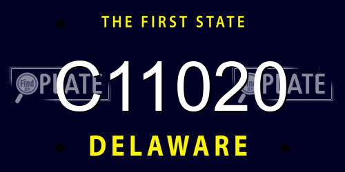 C11020 Delaware License Plate