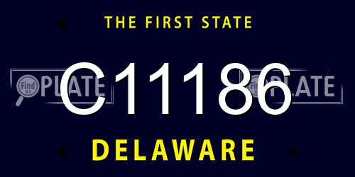 C11186 Delaware License Plate
