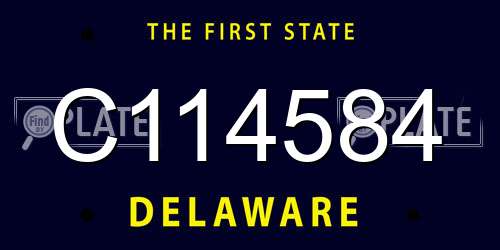 C114584 Delaware License Plate