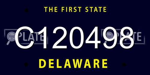 C120498 Delaware License Plate