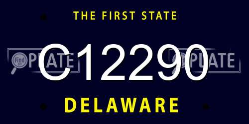 C12290 Delaware License Plate