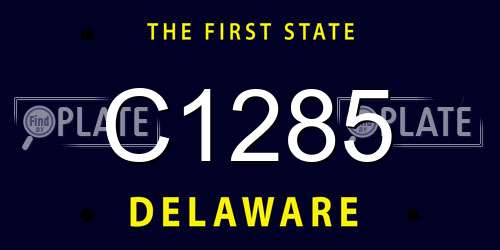 C1285 Delaware License Plate