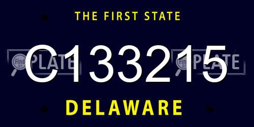 C133215 Delaware License Plate