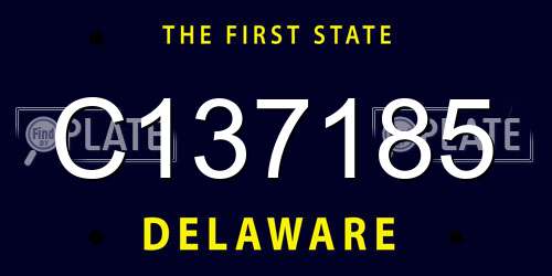 C137185 Delaware License Plate