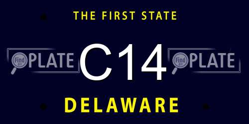 C14 Delaware License Plate