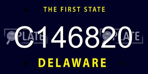 C146820 Delaware License Plate