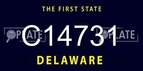 C14731 Delaware License Plate