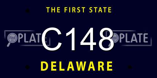 C148 Delaware License Plate