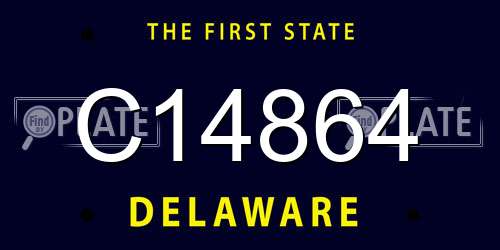 C14864 Delaware License Plate