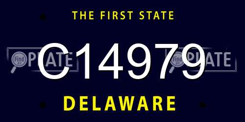 C14979 Delaware License Plate