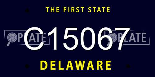 C15067 Delaware License Plate