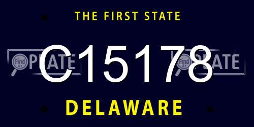 C15178 Delaware License Plate