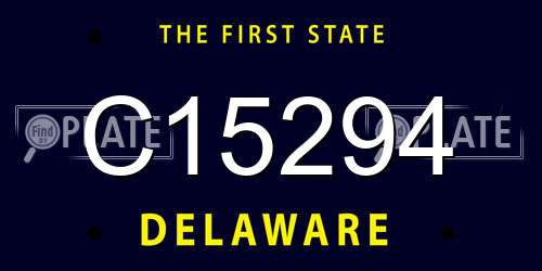C15294 Delaware License Plate